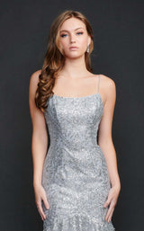 5 of 6 Nina Canacci 9122 Dress Silver