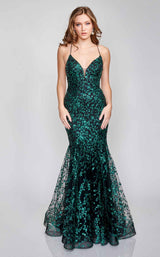 1 of 6 Nina Canacci 9123 Dress Black-Green