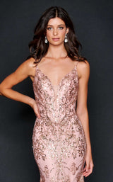 7 of 8 Nina Canacci 9127 Dress Rose-Gold