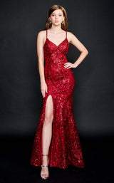 2 of 6 Nina Canacci 9129 Dress Red