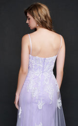 6 of 6 Nina Canacci 9132 Dress Lilac-Ivory