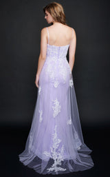 3 of 6 Nina Canacci 9132 Dress Lilac-Ivory