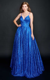 2 of 6 Nina Canacci 9138 Dress Royal
