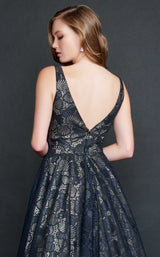 6 of 6 Nina Canacci 9140 Dress Black-Nude