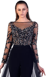 3 of 4 Gatti Nolli Couture OP5193 Jumpsuit Black