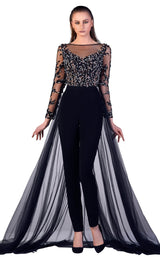 1 of 4 Gatti Nolli Couture OP5193 Jumpsuit Black