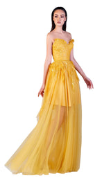 1 of 4 Gatti Nolli Couture OP5504 Dress Yellow