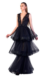1 of 4 Gatti Nolli Couture OP5505 Dress Black