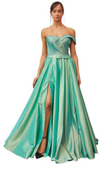 1 of 3 Gatti Nolli Couture OP5354 Dress Iridescent-Aqua