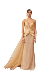 1 of 3 Gatti Nolli Couture OP5357 Dress Gold