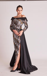 1 of 3 Gatti Nolli Couture OP5680 Dress Black-Multi