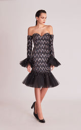 1 of 2 Gatti Nolli Couture OP5684 Dress Black-Multi