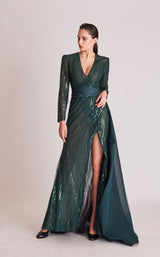 1 of 2 Gatti Nolli Couture OP5703 Dress Teal