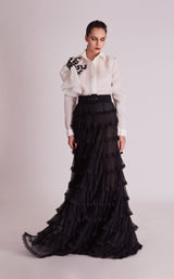 Gatti Nolli Couture OP5719OP5716 Dress Ivory-Black