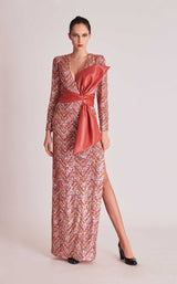 1 of 2 Gatti Nolli Couture OP5793 Dress Dark-Mauve-Multi