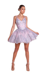 1 of 3 Portia and Scarlett PS21008 Dress Silver-Blush