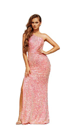 1 of 4 Portia and Scarlett PS21014 Dress Pink-Multi