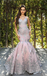 2 of 3 Portia and Scarlett PS21029 Dress Silver-Blush
