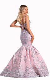 3 of 3 Portia and Scarlett PS21029 Dress Silver-Blush