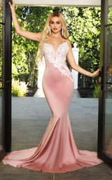 1 of 6 Portia and Scarlett PS21112 Dress Blush-Ivory