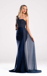 1 of 2 Portia and Scarlett PS21118 Dress Navy-Ab