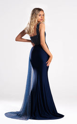 2 of 2 Portia and Scarlett PS21118 Dress Navy-Ab