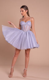 3 of 6 Portia and Scarlett PS21133 Dress Silver