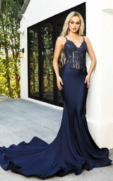 1 of 6 Portia and Scarlett PS21175 Dress Navy