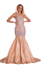 1 of 6 Portia and Scarlett PS21181 Dress Champagne-Ab