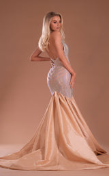 6 of 6 Portia and Scarlett PS21181 Dress Champagne-Ab
