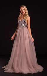 2 of 3 Portia and Scarlett PS21185 Dress Mauve-Silver