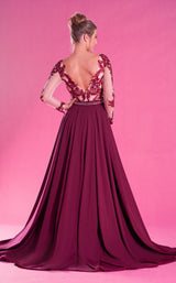 2 of 2 Portia and Scarlett PS21189 Dress Burgundy