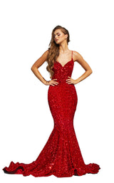 1 of 10 Portia and Scarlett PS21207 Dress Red