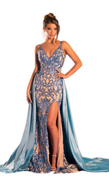 1 of 4 Portia and Scarlett PS21223 Dress Blue