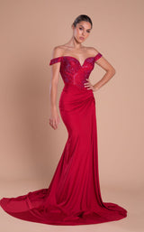 2 of 5 Portia and Scarlett PS21232 Dress Red