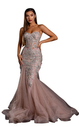 1 of 3 Portia and Scarlett PS21244 Dress Stone