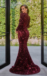 2 of 2 Portia and Scarlett PS22027 Dress Deep-Red