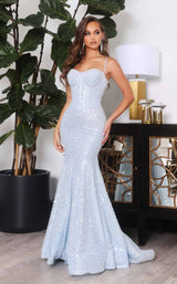 1 of 5 Portia and Scarlett PS22036 Dress Cinderella-Blue
