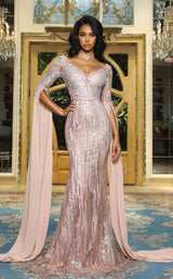 3 of 8 Portia and Scarlett PS22168 Dress Rose-Gold