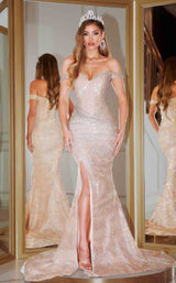 1 of 3 Portia and Scarlett PS22231 Dress Nude-Ab