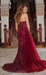 2 of 3 Portia and Scarlett PS22266 Dress Burgundy