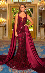 1 of 2 Portia and Scarlett PS22271 Dress Deep-Red