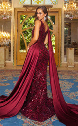 2 of 2 Portia and Scarlett PS22271 Dress Deep-Red