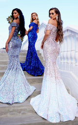 2 of 2 Portia and Scarlett PS22353 Dress Pink-Silver