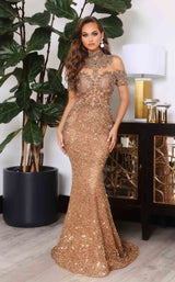 1 of 4 Portia and Scarlett PS22418C Dress Gold