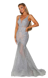 2 of 7 Portia and Scarlett PS6023 Silver/Nude