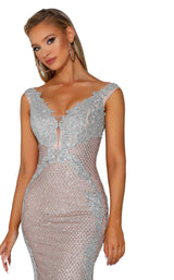 7 of 9 Portia and Scarlett PS6075 Silver/Nude