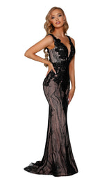 2 of 7 Portia and Scarlett PS6082 Black-Nude