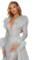 6 of 7 Portia and Scarlett PS6092 Silver/Nude