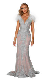 1 of 7 Portia and Scarlett PS6095 Silver-Nude